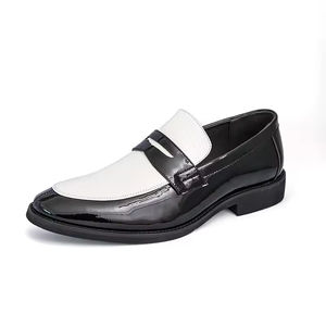 S0068X Nuevos Zapatos Oxford de Hombre de Cuero Genuino de Vaca, Formales, de Punta Cerrada, Sin Cordones, con Bordado de Perlas, Ligeros y a la Moda para Otoño - Product Image 5