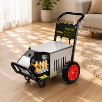 Équipement de nettoyage de véhicules portable électrique haute performance 2800W, pompe à eau haute pression mobile