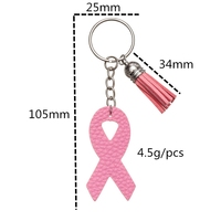 Sensibilisation à la santé du sein porte-clés ruban cancer rose en gros