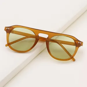Europäische und amerikanische versand fertige Trendy Hot Sale Sonnenbrille UV400 Herren Brillen Vintage Round Women Bulk Retro Sonnenbrille
