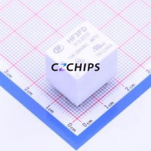 HF3FD-012-ZSTF Power Relay Through hole Component THT,15.2x19mm Relay <b>12V</b> 1 Changeover: 1C SPDT-Changeover::: 5 277V-AC/30V-<b>DC</b> - Product Image 1