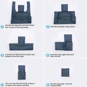 Bolsa Plegable de Poliéster 210t, Gruesa, Portátil, Multicolor, para Supermercado, Compras, Camping y Publicidad, Suministro de Fabricantes - Product Image 5