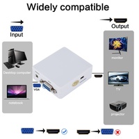 Mini convertisseur adaptateur VGA vers HDTV femelle 1080P avec câble USB