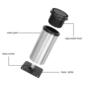 ขาเฟอร์นิเจอร์รูปตัว T ปรับได้ขนาด 50-350 มม. ทำจากเหล็กแข็งแรงทนทาน 1 ชิ้น สำหรับตู้/โต๊ะ/โซฟา ขาโลหะสำหรับเปลี่ยนเฟอร์นิเจอร์ - Product Image 3