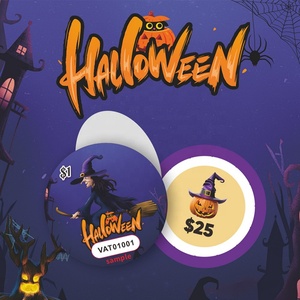 Boletos de Juego Sorpresa de Halloween con Forma Redonda y Diseño Gratuito, con Impresión Profesional de Datos Variables - Product Image 3