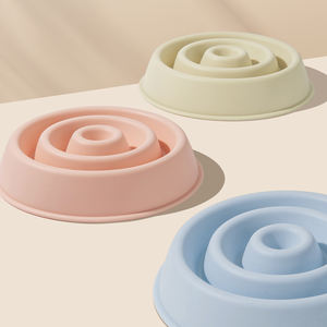 Nouvelle conception personnalisée de gamelles pour animaux de compagnie en silicone écologiques, étanches, à alimentation lente, avec fond épaissi anti-étouffement et antidérapant pour chats et chiens - Product Image 1