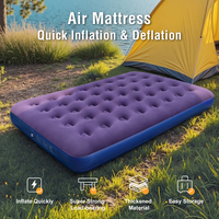 Vente en gros d'usine lit gonflable pleine grandeur camping floqué tapis de couchage maison portable pliable matelas pneumatique