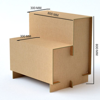 Ensemble Table-Chaise-Armoire Rotative Moderne en Carton Écologique Personnalisé ECO Display Factory - Pliable, Portable, Recyclable, Étanche