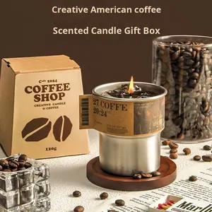 เทียนหอมอโรมาเธอราพี กลิ่นกาแฟออร์แกนิค 100% สร้างสรรค์ หรูหรา เป็นมิตรกับสิ่งแวดล้อม สำหรับตกแต่งบ้าน กลิ่นหอมสดชื่น สำหรับเทศกาลอีสเตอร์และรอมฎอน - Product Image 3