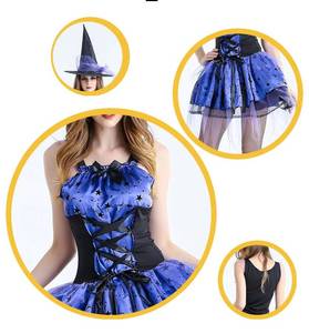 Costume de démon sexy pour adulte, robe courte d'Halloween, déguisement de sorcière pour jeu de rôle sur scène - Product Image 6