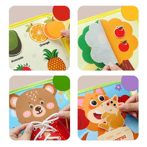 Material Educativo Montessori, <span class=keywords><strong>Libro</strong></span> de Tela Silencioso para Bebés de 2-3 Años, Juguetes de Educación Temprana, Diseño Seguro y Cerrado, PP-M150 - Product Image 3