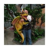 Petite marionnette de dragon animatronique réaliste de bébé de dinosaure 3D