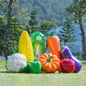 Sculpture en résine de fibre de verre de fruits et légumes décoratifs réalistes et modernes pour jardin extérieur, avec taille et modèle personnalisés - Product Image 6