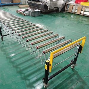 Transportador <span class=keywords><strong>Extensible</strong></span> <span class=keywords><strong>de</strong></span> <span class=keywords><strong>Rodillos</strong></span> por Gravedad, <span class=keywords><strong>Cinta</strong></span> <span class=keywords><strong>Transportadora</strong></span> para Descarga en Almacén, Rodillo Impulsado por Correa, Acero Inoxidable - Product Image 3