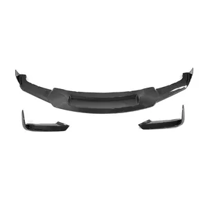 Bumper depan gaya serat karbon hitam diffuser splitter spoiler untuk BMW 3 series f30 f35 aksesori gaya gila 2012-2018