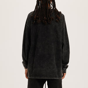 Heavyweight 300-500GSM <b>Thick</b> <b>Fleece</b> 100% Cotton Printed Casual Crewneck Sweatshirt Men Winter Warm Pullover - Product Image 3