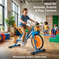 Bicicleta de Equilibrio EXI Comercial para Niños, de Una Velocidad, con Pedales de Aleación de Aluminio, Cesta de Plástico para Batidos de Frutas, Ideal para Fiestas