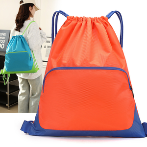 High Quality Custom Logo Gym Bag Large Capacity Waterproof Polyester Sports <strong>Drawstring</strong> <strong>Backpack</strong> for Promotional with Thick Strap - Product Image 3