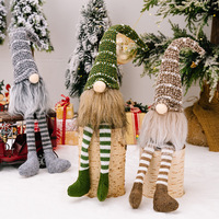 Nouvelle poupée Rudolph aux longues jambes, cadeau de Noël pour enfants, gnomes en peluche, figurine de collection, décoration de table, décoration de la maison