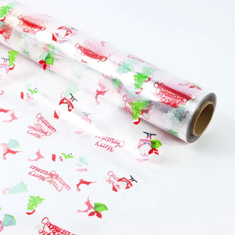 Plastic Cellophane With Patterns Waterproof Printed Cellophane Roll