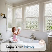 Film de fenêtre en PVC moderne 12MIL d'épaisseur, adhésif statique, sans colle, pour la confidentialité, l'isolation thermique et la protection UV, durable pour la maison