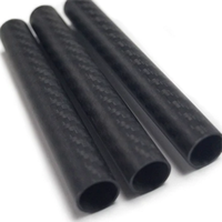 Tube en fibre de carbone sergé 3K personnalisé, finition mate ou brillante, tube rond ou octogonal en fibre de carbone creuse pour drone, robot RC, équipement de pêche