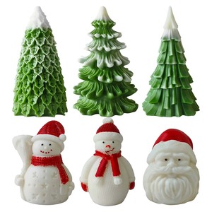 Molde de Silicona Creativo para Hornear en Forma de Árbol de Navidad, para Decoraciones de Pasteles Navideños, Molde para Velas Aromáticas - Product Image 1