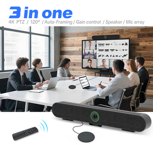 Barre vidéo 4K IA avec <span class=keywords><strong>zoom</strong></span> optique 3x, 6 micros intégrés, 4 micros sans fil et cache de confidentialité automatique pour les salles moyennes à grandes - Product Image 3