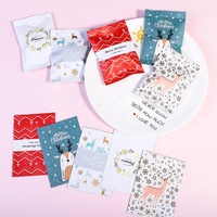 100 pièces de dessin animé mignon renne de noël bricolage fait à la main Nougat emballage de bonbons