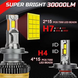 مصابيح ليد للسيارة H4 H1 H7 H11 من تشينلانغ CL24 عالية الطاقة ، مصباح أمامي ليد 19000LM لسيارات أخرى - Product Image 2