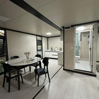 Maison préfabriquée de haute qualité avec des pièces extensibles à double couche et double aile, équipée d'escaliers, petite villa