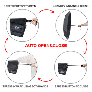 Parapluie compact anti-UV en gros, ouverture automatique, logo personnalisable, coffret cadeau pliable <span class=keywords><strong>pour</strong></span> le voyage - Product Image 6