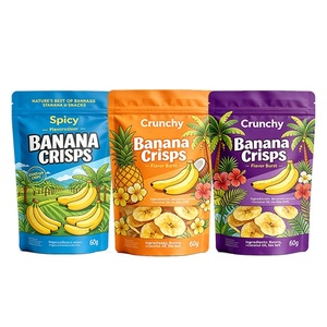 Bolsa de Aluminio Laminado Reciclable Personalizada con Cierre, para Chips de Manzana Crujiente, Chips de Plátano, Bocadillos y Alimentos - Product Image 1