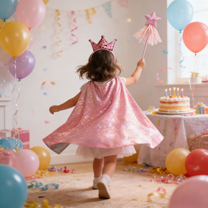 Capa <span class=keywords><strong>de</strong></span> Disfraz <span class=keywords><strong>de</strong></span> Princesa <span class=keywords><strong>de</strong></span> Secado Rápido para Niñas, Capa <span class=keywords><strong>de</strong></span> Unicornio para Fiesta <span class=keywords><strong>de</strong></span> Cumpleaños, Halloween, Cosplay - Product Image 3