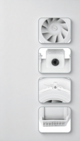 Ventilateur à flux mixte silencieux ABS 920 CFM, évacuation forcée ultra-silencieuse pour espaces commerciaux compacts