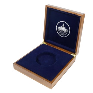 Chất Lượng Cao Tùy Chỉnh 100% Walnut Gỗ Rắn Đồng Xu Duy Nhất Hiển Thị Hộp Gỗ - Product Image 4