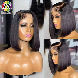 Peluca Bob <span class=keywords><strong>de</strong></span> Cabello Humano Sin Pegamento, Pre-Arrancada y Pre-Cortada, Encaje Frontal HD 13x4, Listo para Usar - Product Image 3