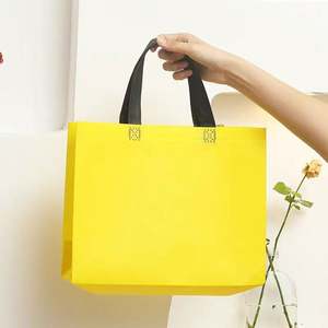 Bolsas de Compras Ecológicas de Tela No Tejida de Color Sólido, Bolsas de Mano con Logotipo Personalizado - Product Image 5