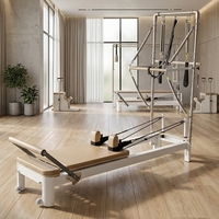 Mesin Pilates Reformer Tmax Con Torre Langsung dari Pabrik, Mesin Pilates Reformer dengan Half Trapeze Tower, Perlengkapan Studio Pilates Bersertifikasi CE