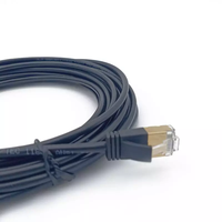 10Gbps 4 pasang Lan Patch RJ45 konektor Cat7 panjang kabel jaringan dapat disesuaikan
