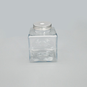 Botella cuadrada de PET para bebidas con tapa de rosca transparente de 500 ml para envasado de bebidas - Product Image 1