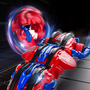 2.4G dẫn ánh sáng đua xe RC xe 360 độ cán rắn nhào lộn diễn viên đóng Thế USB từ xa sạc USB đôi bên xe - Product Image 4