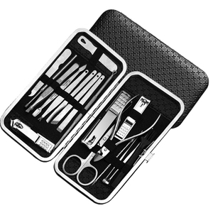 Profesyonel ve ev kullanımı 19-Piece paslanmaz çelik manikür ve pedikür seti tırnak makası içerir - Product Image 1
