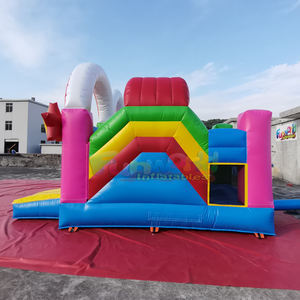 Castillo inflable comercial con forma de unicornio, con tobogán, para fiestas infantiles, brincolín inflable. - Product Image 3