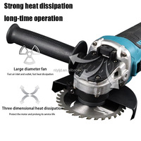 Meuleuse d'angle sans fil à moteur sans balais OEM/ODM 21V 100/125mm meuleuse électrique portable outil électrique de qualité industrielle pour le polissage