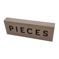 Bloc de logo en bois pour enseigne de marque commerciale personnalisée