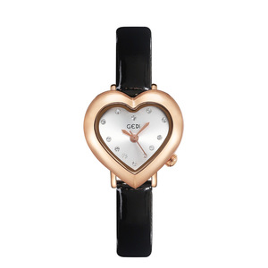 Reloj de Cuarzo Creativo para Mujer, con Forma de Corazón, Estilo Estudiantil, de Cuero, Resistente al Agua - Product Image 2