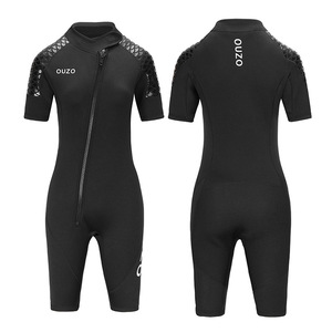 Nuevos pantalones cortos de manga corta de <span class=keywords><strong>neopreno</strong></span> de 3MM para <span class=keywords><strong>mujer</strong></span>, <span class=keywords><strong>traje</strong></span> de buceo grueso de una pieza, precios de tela impermeable para <span class=keywords><strong>traje</strong></span> de buceo - Product Image 3