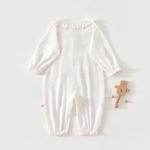 Tutina Elegante in Puro Cotone a Maniche Lunghe per Bambine di Anyang, Sottile e Senza Cuciture, con Motivi Floreali per Casa - Product Image 5