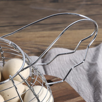 Panier à œufs en fil métallique écologique en forme de poule, support de rangement de cuisine avec poignée, capacité de 15 à 20 œufs, multifonction